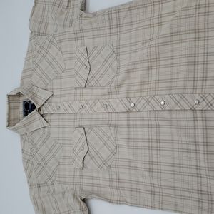 Williams Bay pearl snap button up short sleeve shirt Large